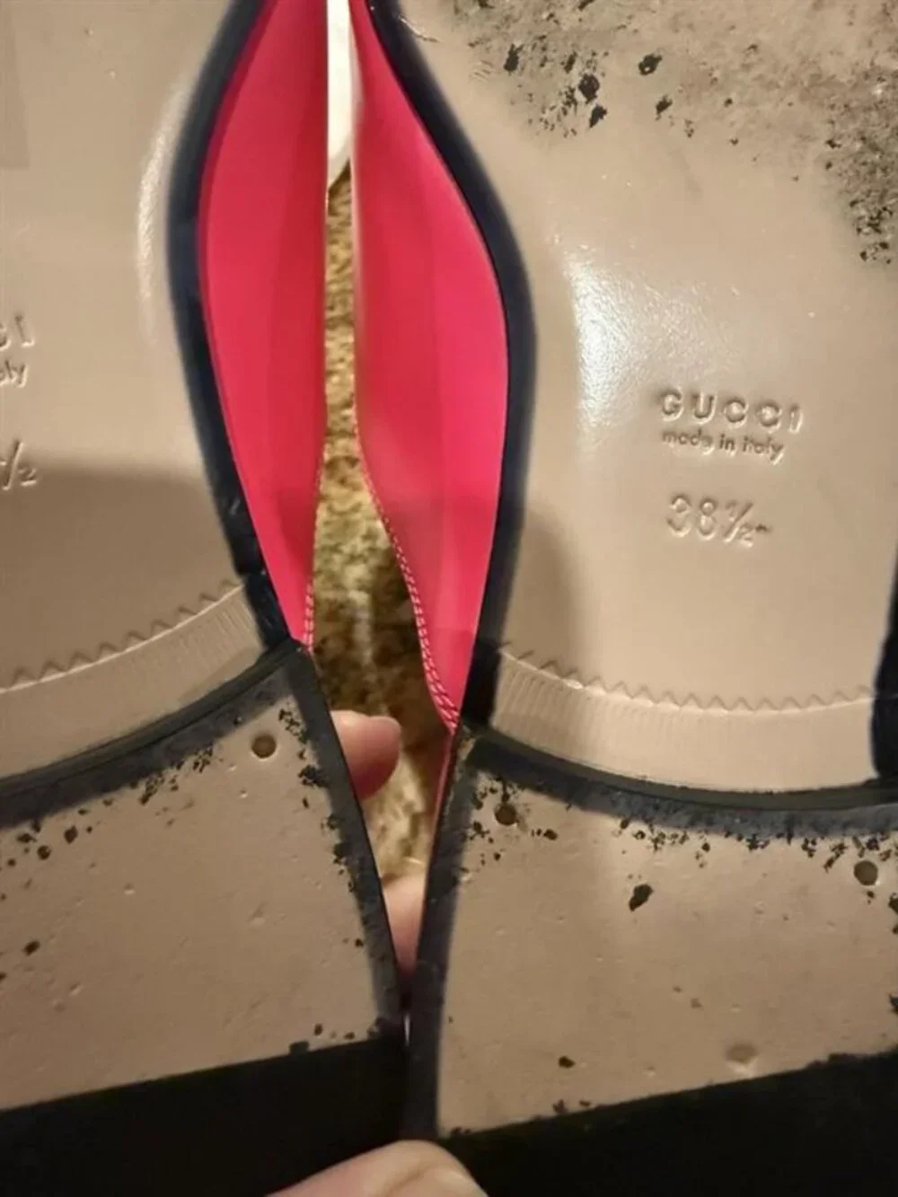 Hot Pink Gucci Mules size 38 1/2